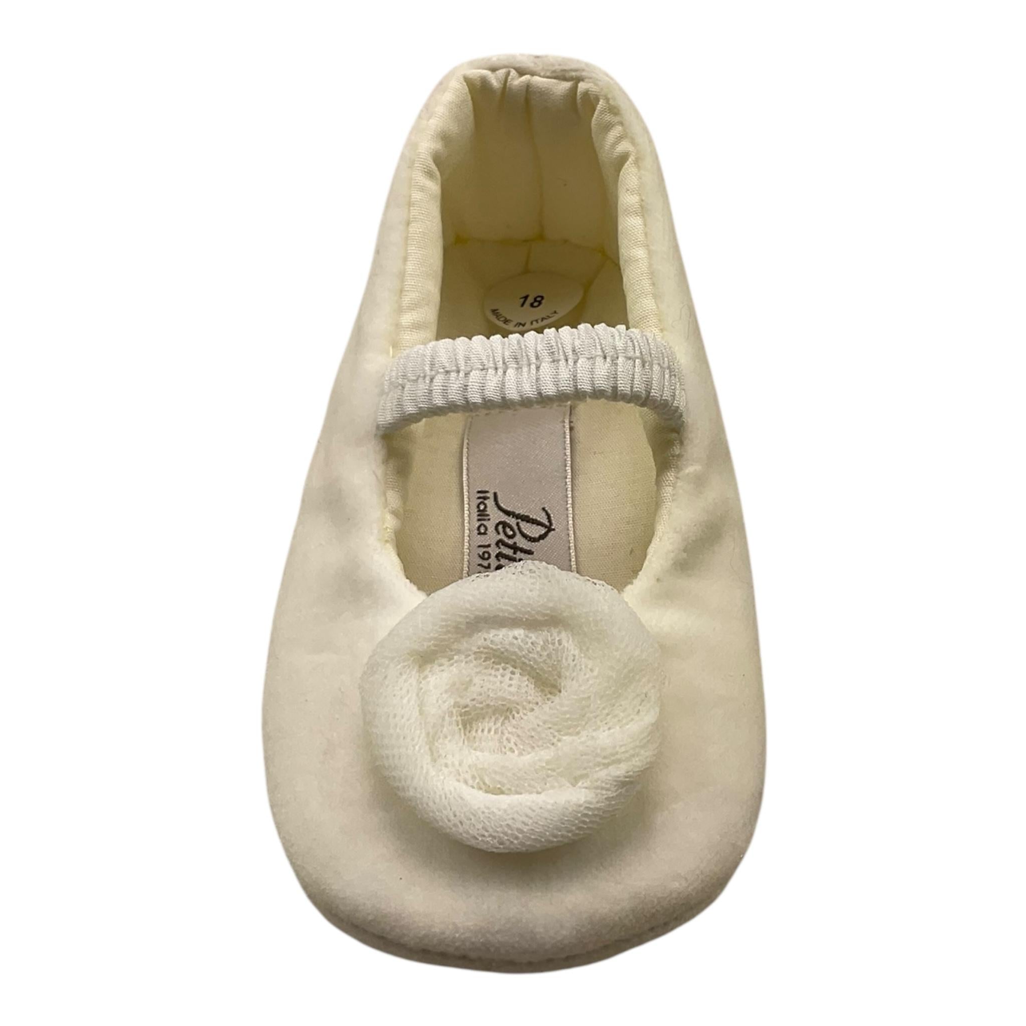 PETIT ballerina tinta unita con rosa Panna per Neonata S0112822 PANNA PETIT 