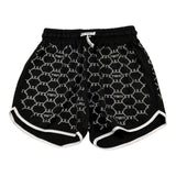 Met Short Tinta Unita con Brillantini per Bambina ME244 NERO MET 