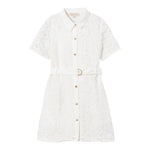 Michael Kors Abito Mezza Manica Tinta Unita con Ricami per Bambina R30295 BIANCO MICHAEL KORS 