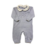 NINNAOH tutina tinta unita con colletto Azzurro per Neonato I20355T AZZURRO NINNAOH 