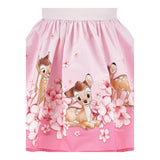 Monnalisa Abito Mezza Manica Tinta Unita con Stampe per Bambina 11E912XX ROSA MONNALISA 