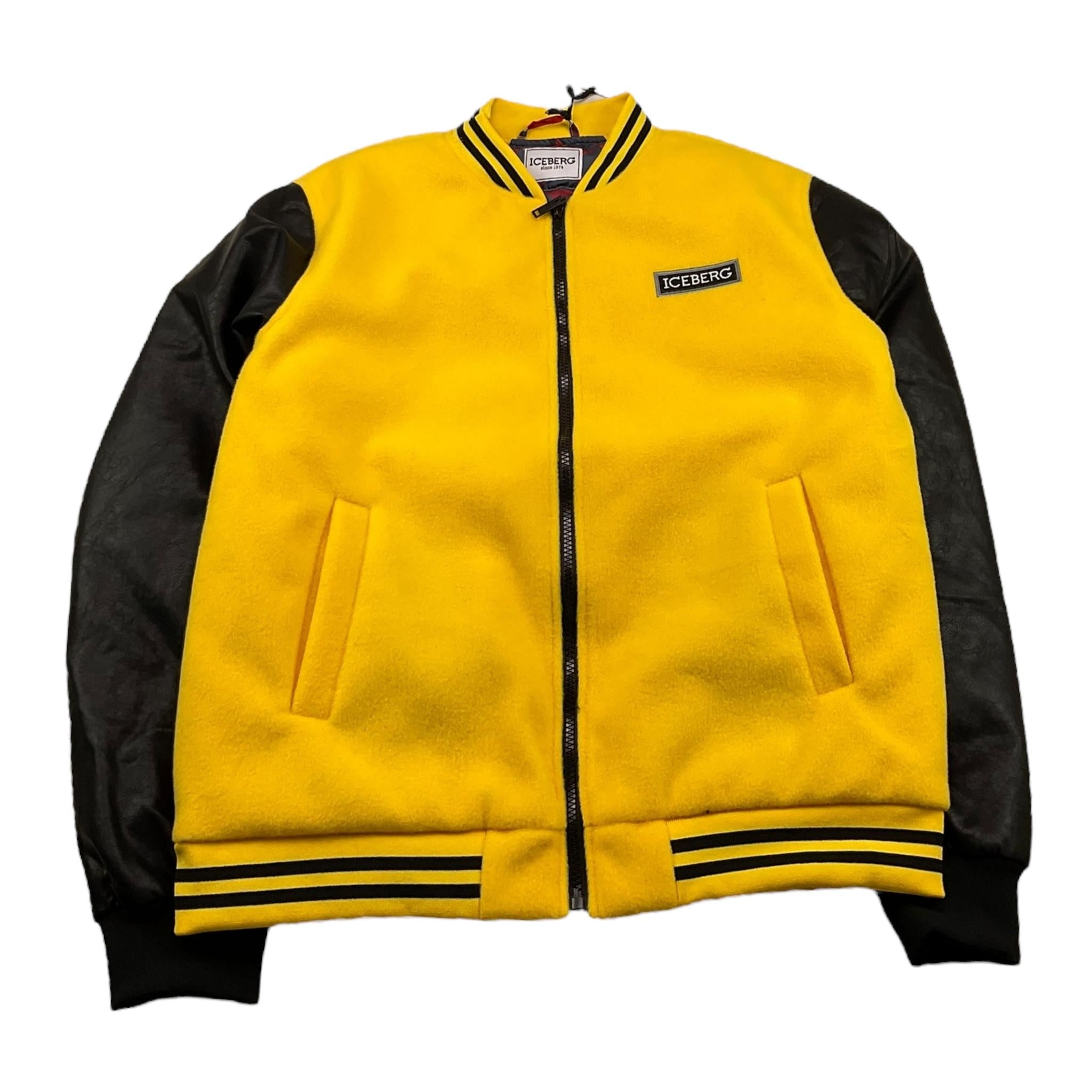 ICEBERG giubbino modello college tinta unita cn maniche in contrasto Giallo per Bambino GBICE5304J GIALLO ICEBERG 