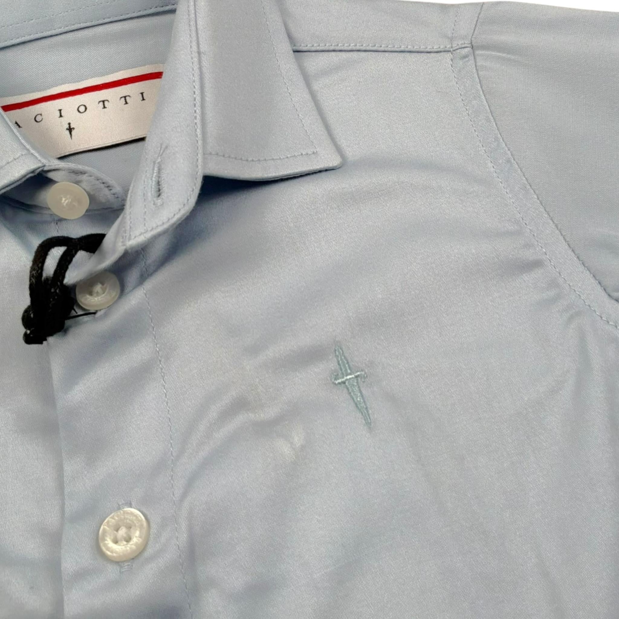 Cesare Paciotti Camicia Tinta Unita Mezza Manica per Neonato CMP3150B AZZURRO CESARE PACIOTTI 