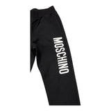 MOSCHINO pantalone tinta unita con logo Nero per Bambino HUP086 NERO MOSCHINO 
