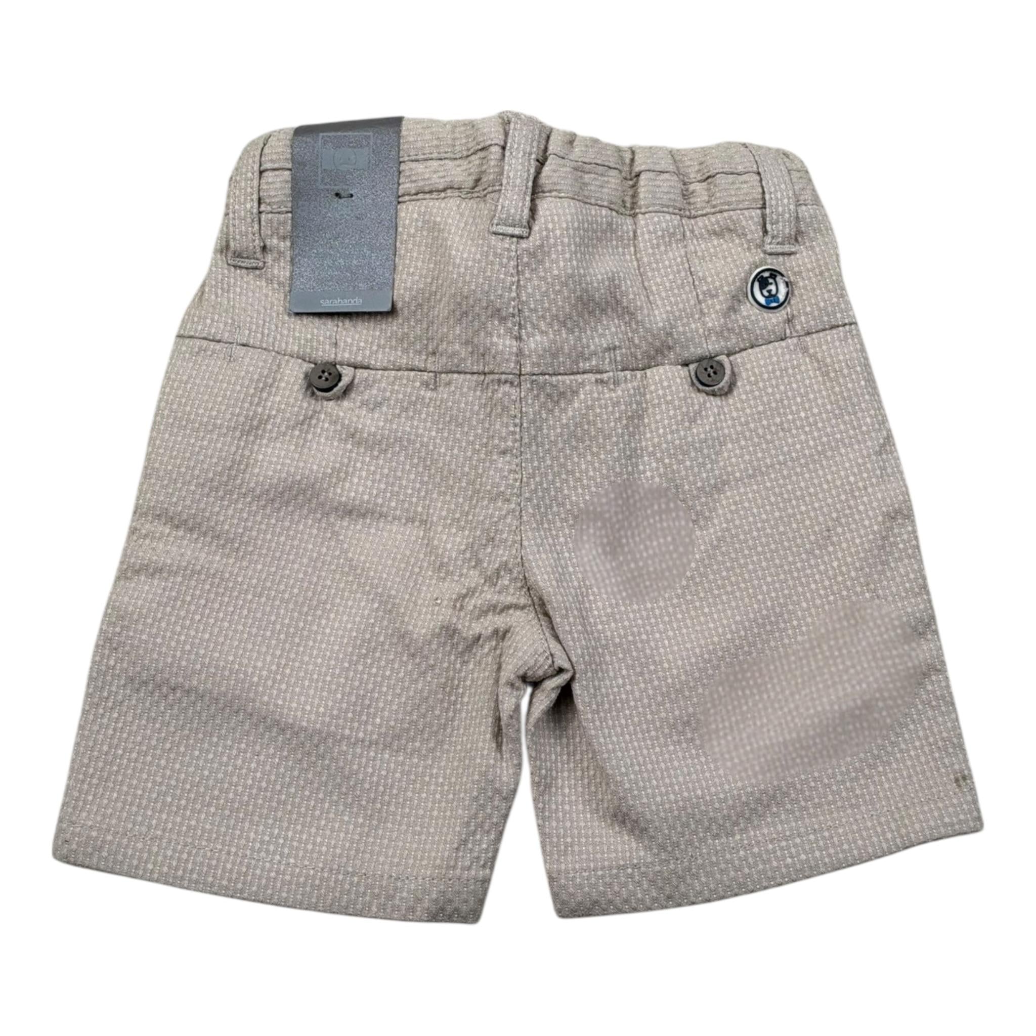 Sarabanda Bermuda Tinta Unita con Elastico In Vita per Neonato 0J533 BEIGE SARABANDA 