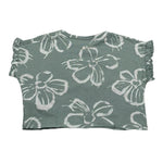 Play Up T-Shirt Girocollo Tinta Unita Stampa Fantasia per Neonata PA022AQ11053 VERDE PLAY UP 