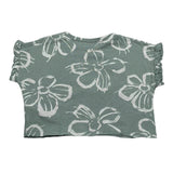 Play Up T-Shirt Girocollo Tinta Unita Stampa Fantasia per Neonata PA022AQ11053 VERDE PLAY UP 