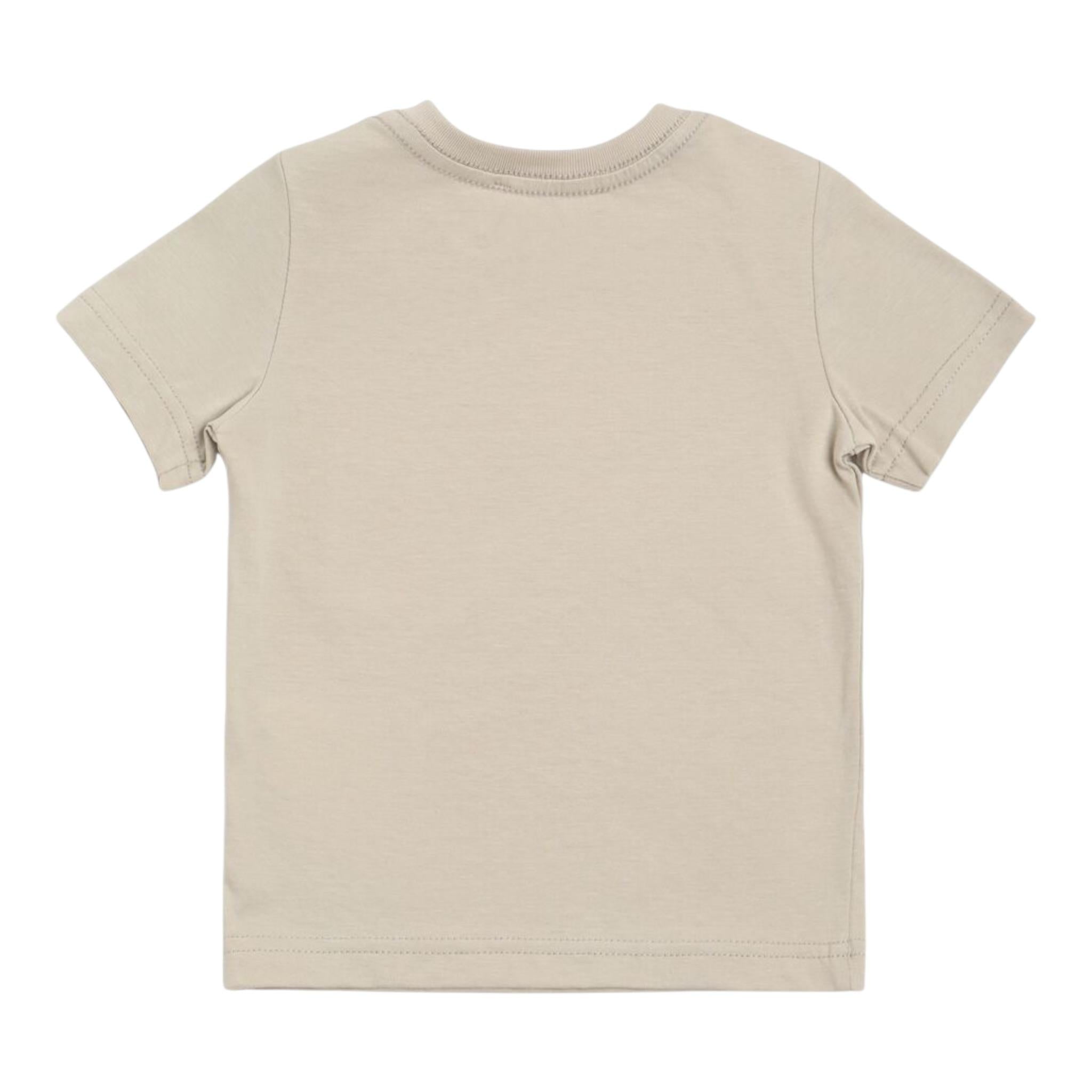 Dsquared2 T-Shirt Girocollo tinta unita con Stampa Beige per Neonato DQ2853XX BEIGE DSQUARED2 