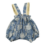 Coco' Et Mama' Salopette Tinta Unita con Ricami per Bambina MAIAJ AZZURRO COCO' ET MAMA' 