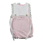 Paz Rodriguez Pagliaccetto Giromanica Bicolore per Neonata 022121557 BIANCO/ROSA PAZ RODRIGUEZ 