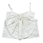 Vicolo Top Bretelline Tinta Unita con Fiocco per Neonata 3146TOP00317XN BIANCO VICOLO 