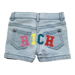 John Richmond Short In Denim Tinta Unita con Logo per Neonata RIP25031SH AZZURRO JOHN RICHMOND 