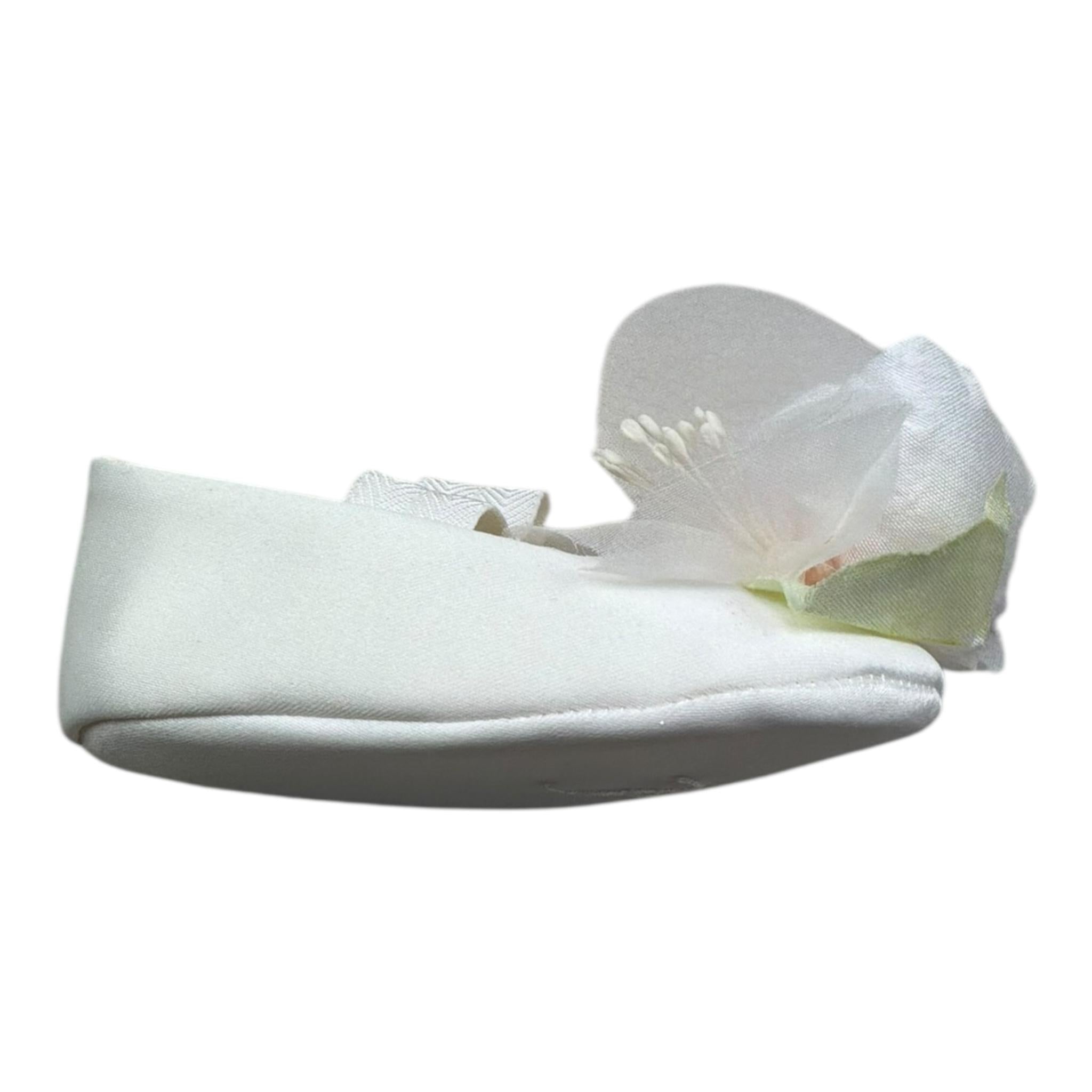 Petit Ballerine Tinta Unita con Applicazione per Neonata S0112602 BIANCO PETIT 