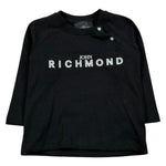 John Richmond Shirt Girocollo Tinta Unita con Logo per Neonato RIP26041TS NERO JOHN RICHMOND 
