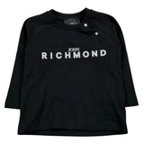 John Richmond Shirt Girocollo Tinta Unita con Logo per Neonato RIP26041TS NERO JOHN RICHMOND 