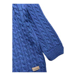 LE COCONNE maglia tinta unita con ricami trecce girocollo Blu per Neonato LCN1393 BLU LE COCONNE 