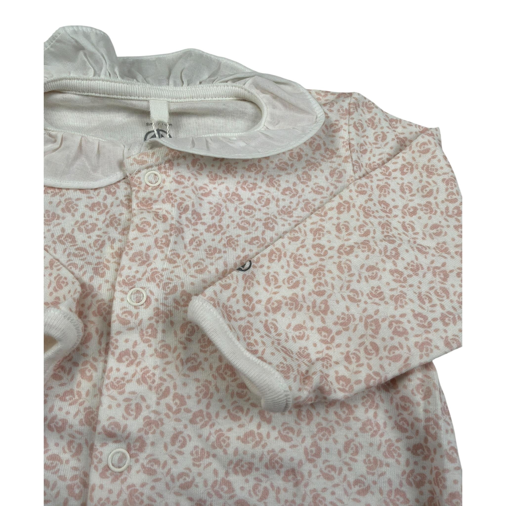 Petit Bateau Tutina Manica Lunga tinta unita Stampa Fantasia Bianco per Neonata A09G701490 BIANCO PETIT BATEAU 