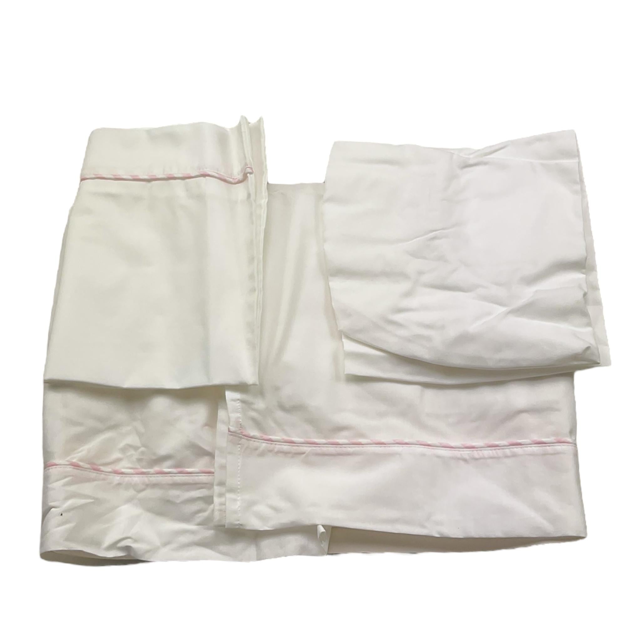 Ninnaoh Set 3 Pezzi Lenzuola Tinta Unita con Applicazioni per Neonata E22LE2 BIANCO NINNAOH 