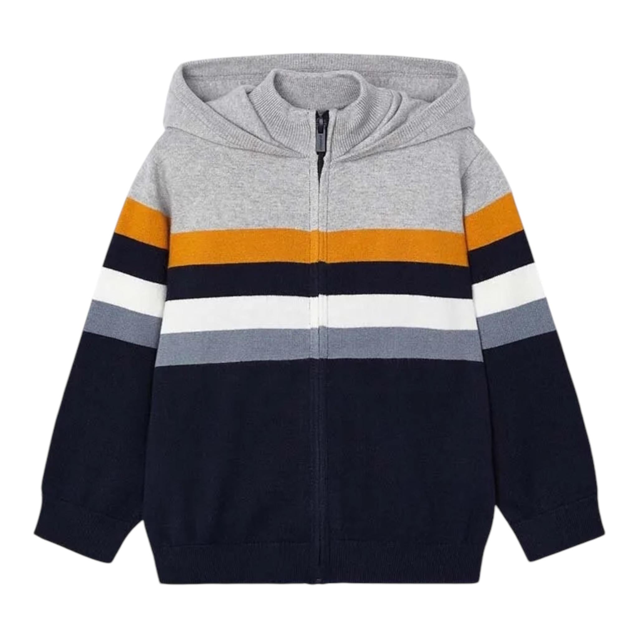 MAYORAL maglia triclore con zip e cappucci Grigio per Bambino 4349X GRIGIO MAYORAL 