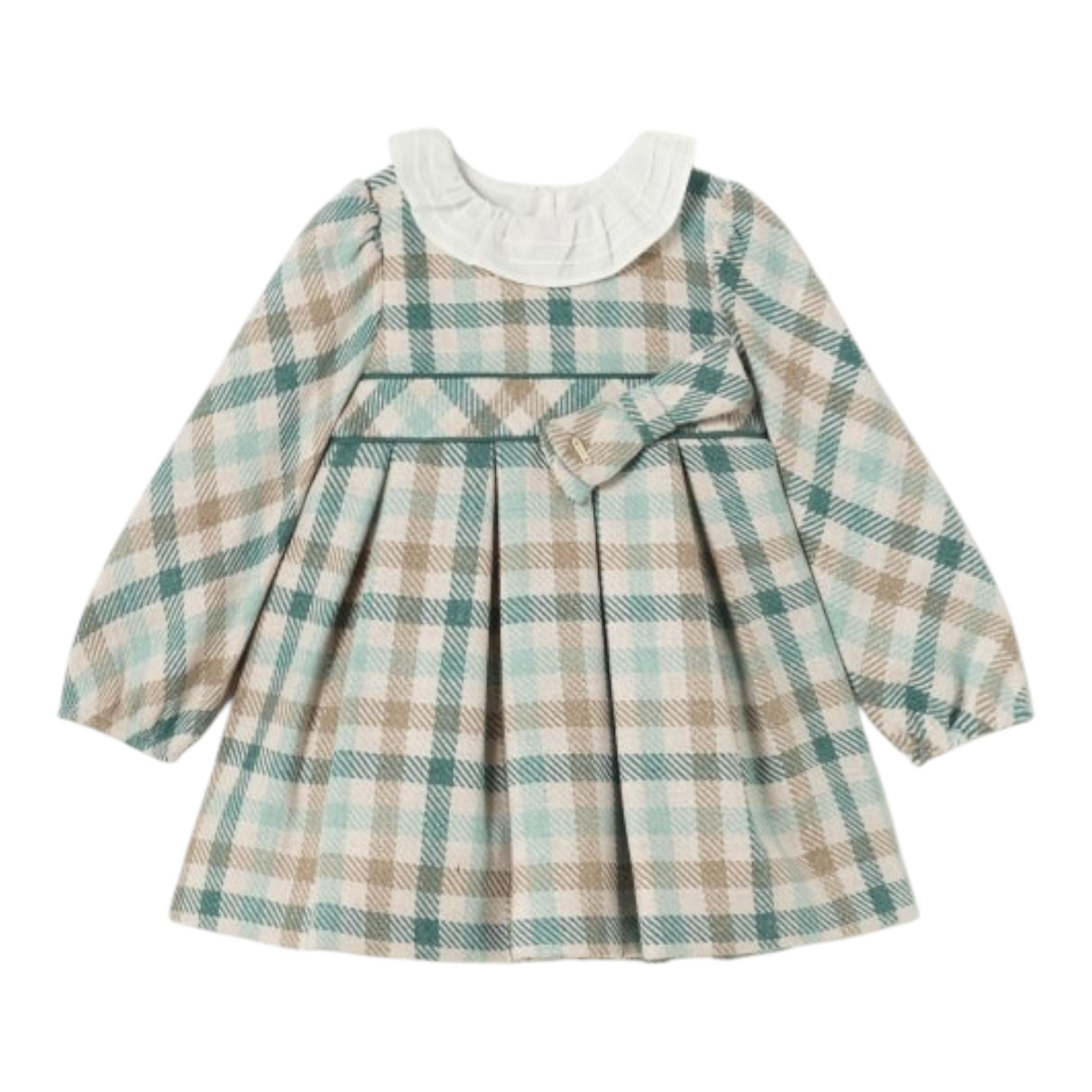 MAYORAL abito tinta unita con fantasia e colletto Bianco/verde per Neonata 2903X BIANCO/VERDE MAYORAL 