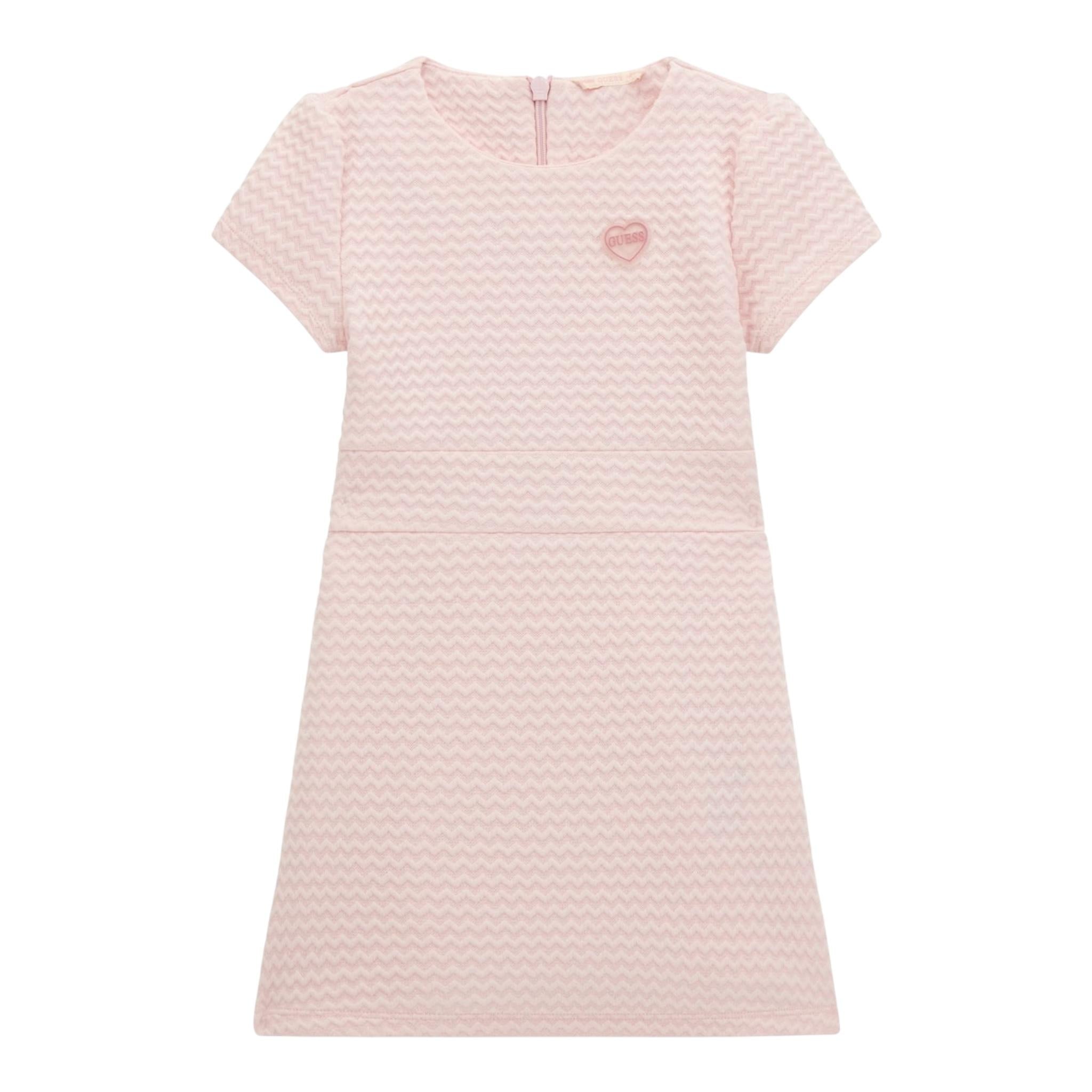 Guess Abito Tinta Unita con Logo per Bambina K4RK12KC3A0 ROSA GUESS 