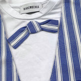 Bikkembergs T-Shirt Tinta Unita con Panciotto Incorporato per Neonato BK3453 BIANCO BiKKEMBERGS 