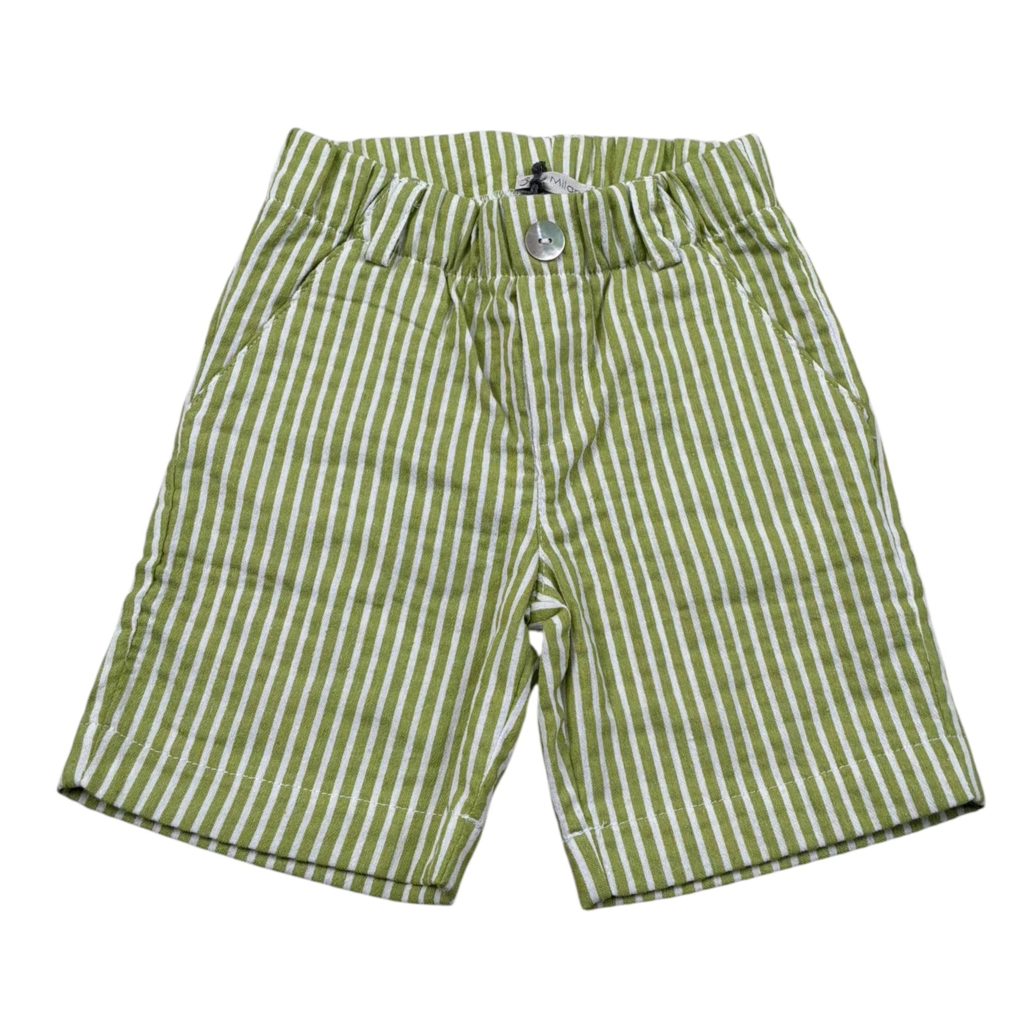 J.O. Milano Bermuda Tinta Unita Fantasia A Righe per Neonato 571M1 VERDE J.O. MILANO 