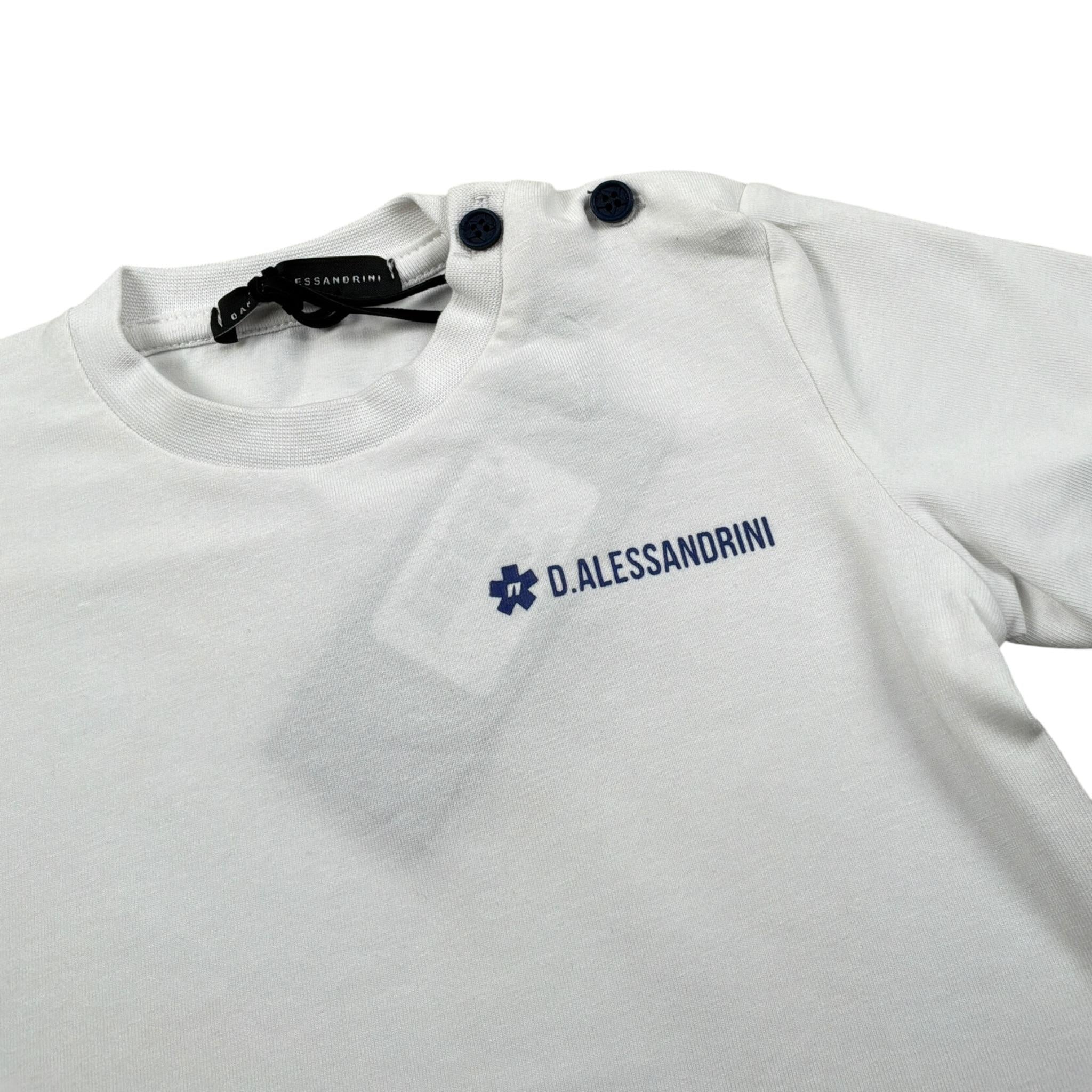 Daniele Alessandrini T-Shirt tinta unita con Stampa Bianco per Neonato 1296M08969 BIANCO DANIELE ALESSANDRINI 