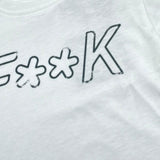 F**K T-Shirt Girocollo Tinta Unita con Stampa per Neonato FJ224210RS BIANCO F**K 