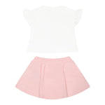 Moschino Completo 2 Pezzi T-Shirt-Gonna per Neonata MDG01G BIANCO/ROSA MOSCHINO 