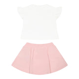 Moschino Completo 2 Pezzi T-Shirt-Gonna per Neonata MDG01G BIANCO/ROSA MOSCHINO 