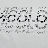 Vicolo Shirt Girocollo Tinta Unita con Brillantini per Bambina 3141M00060 BIANCO VICOLO 