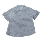 Malvi & Co Camicia Mezza Manica Tinta Unita con Fantasia A Righe per Neonato S25B214CALR AZZURRO MALVI & CO 