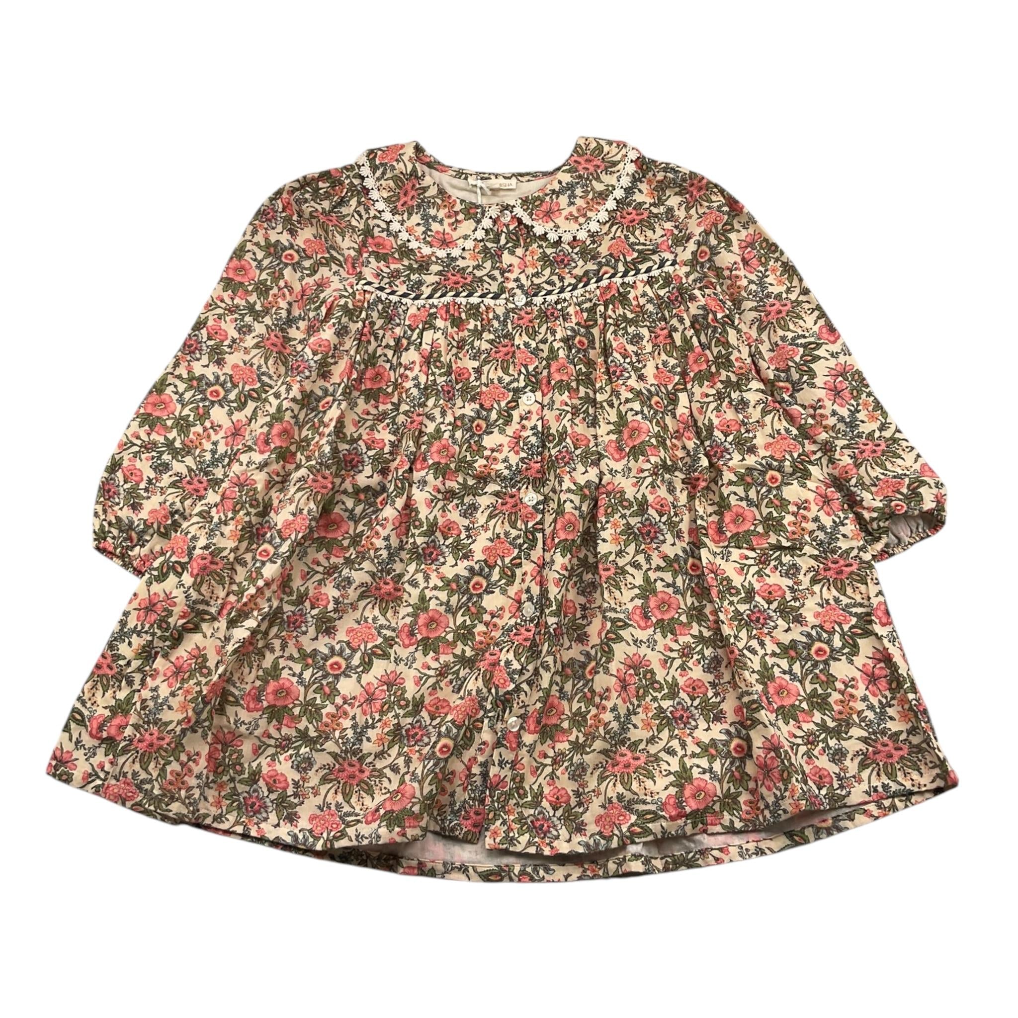 LOUISE MISHA abito tinta unita fantasia fiori Beige per Bambina GRIW24S0095 BEIGE LOUISE MISHA 