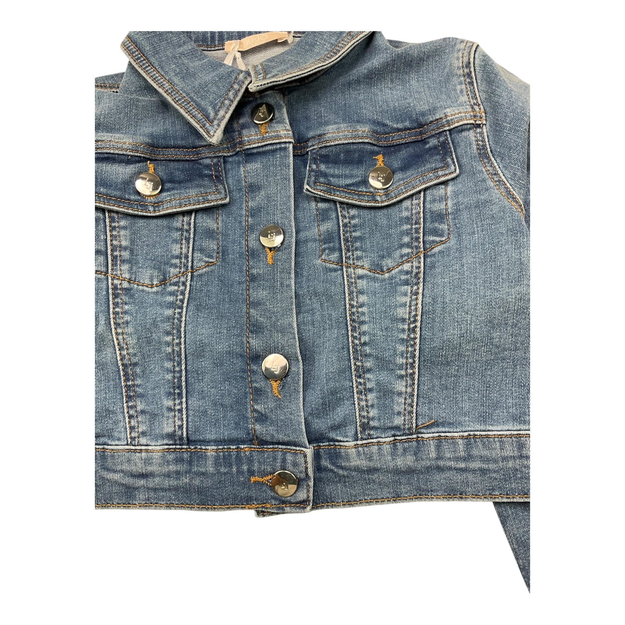 Liu Jo Giubbino In Denim Tinta Unita per Neonata KA5066N BLU LIU JO 