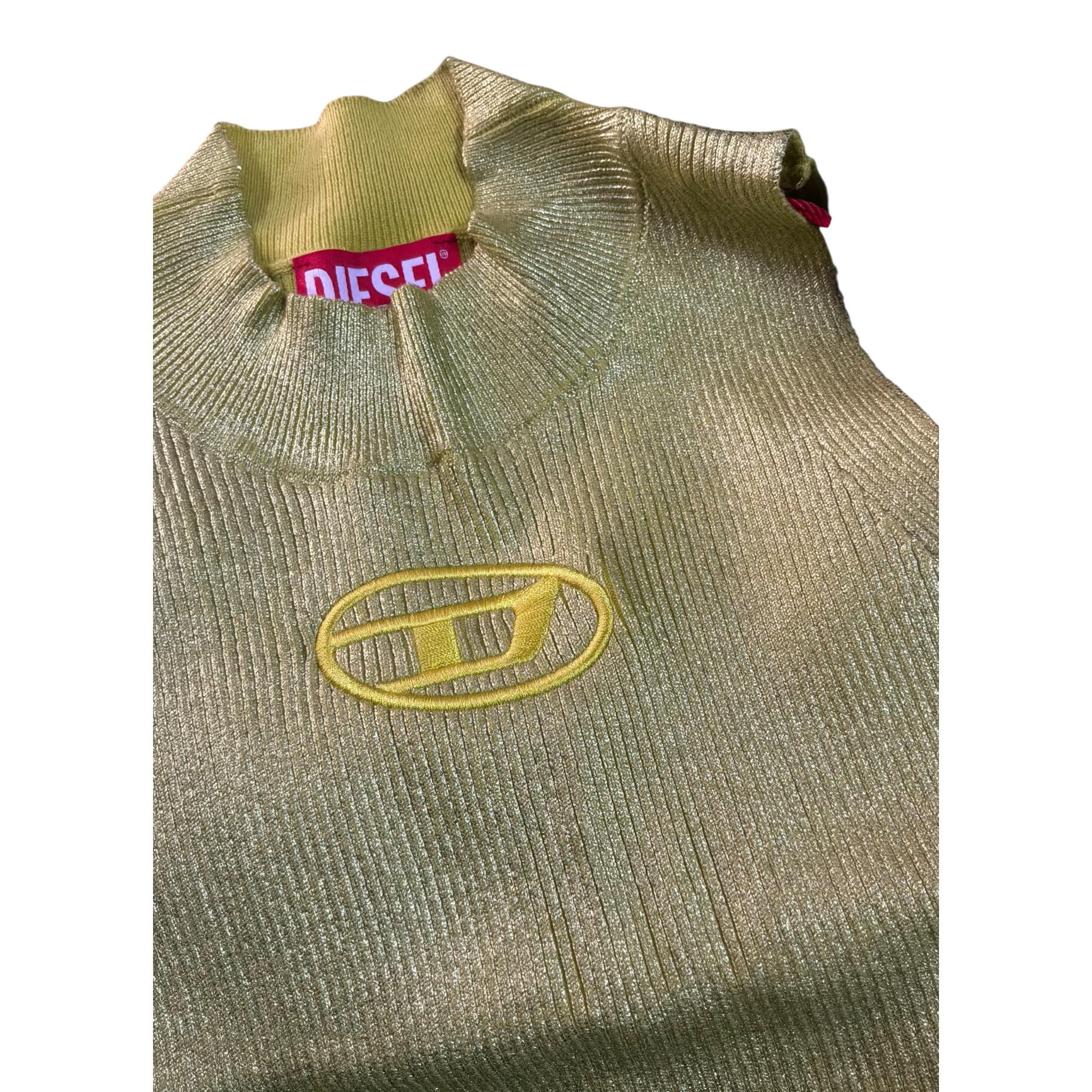 Diesel Canotta Tinta Unita con Logo per Bambina J02199 GIALLO DIESEL 