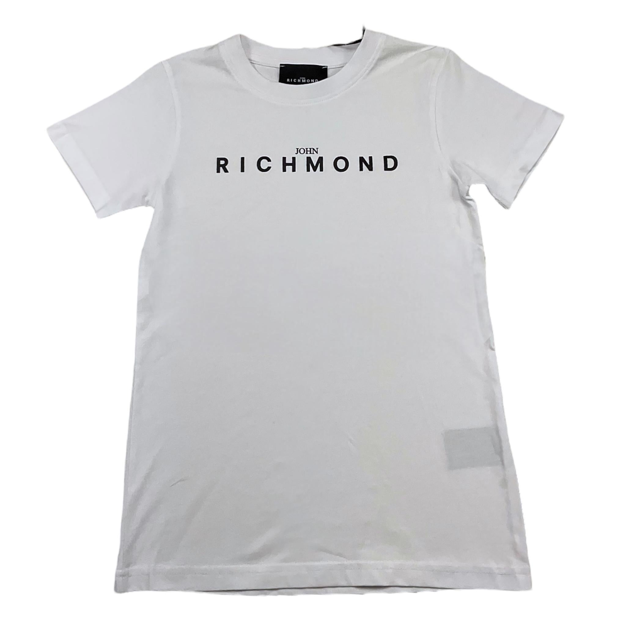 JOHN RICHMOND t-shirt girocollo tinta unita con stampa logo Bianco per Bambino RBA25009TS BIANCO JOHN RICHMOND 