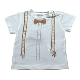 Le Bebe T-Shirt Girocollo Tinta Unita con Stampa per Neonato LBB5012 PANNA LE BEBE 