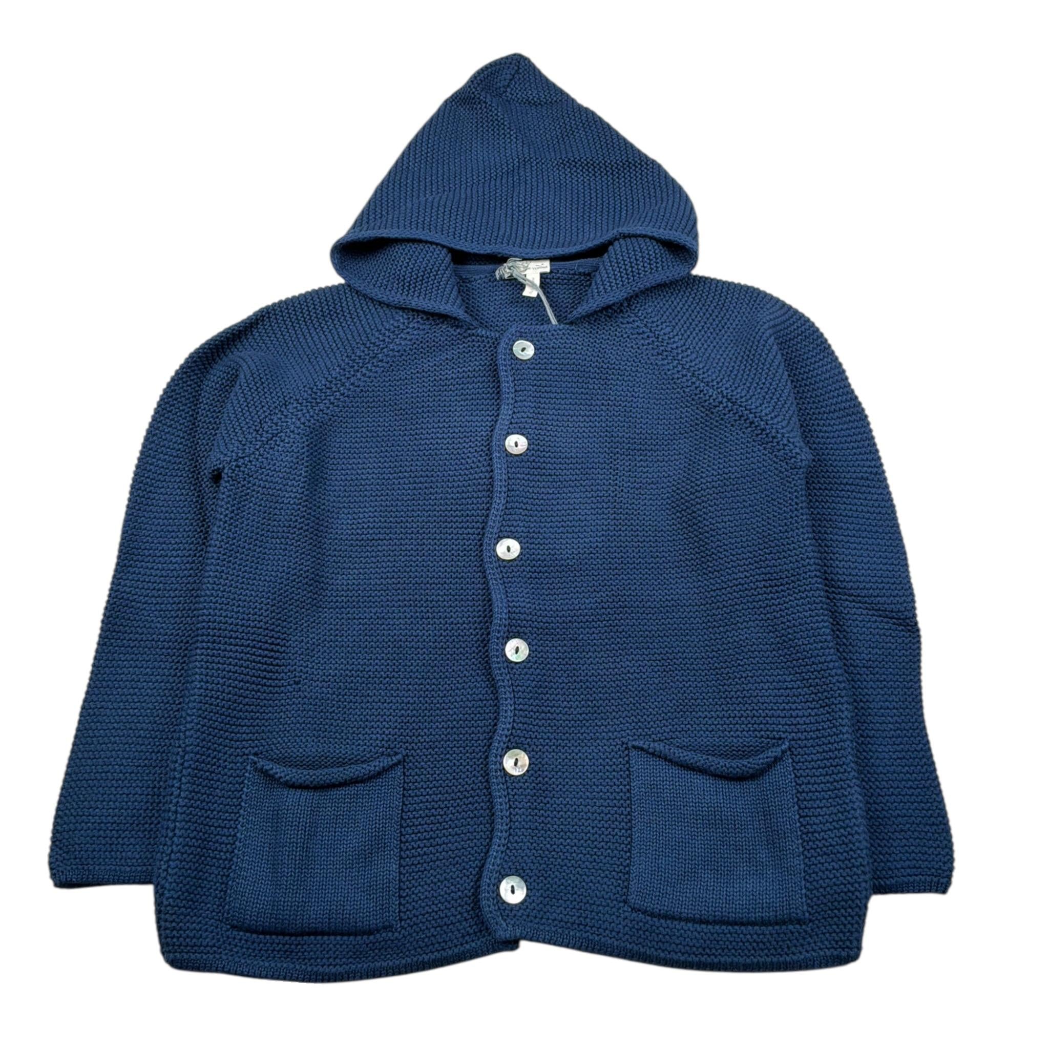 Magnificio di Verona Cardigan tinta unita con Cappuccio Blu per Bambino 015125 BLU MAGNIFICIO DI VERONA 
