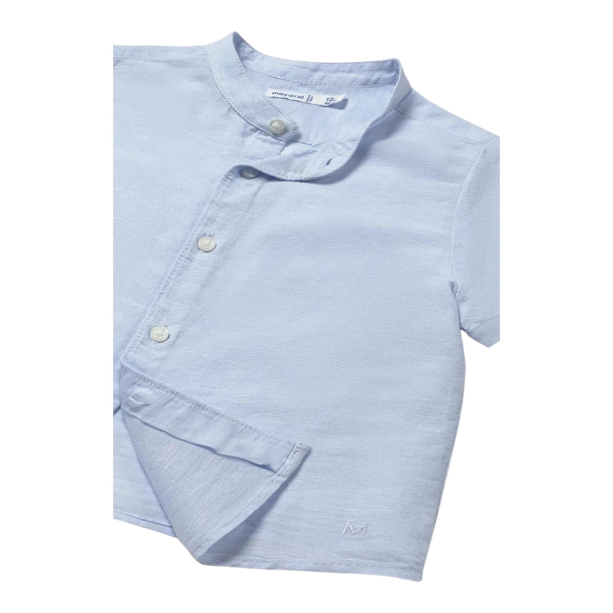 Mayoral Camicia Tinta Unita Mezza Manica per Neonato 1110 AZZURRO MAYORAL 