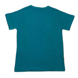 Losan T-Shirt Girocollo Tinta Unita con Stampa In Contrasto Petrolio per Bambino