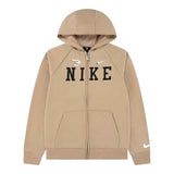 Nike Felpa tinta unita con Zip E Cappuccio Cammello per Bambino 9Q1097 CAMMELLO NIKE 