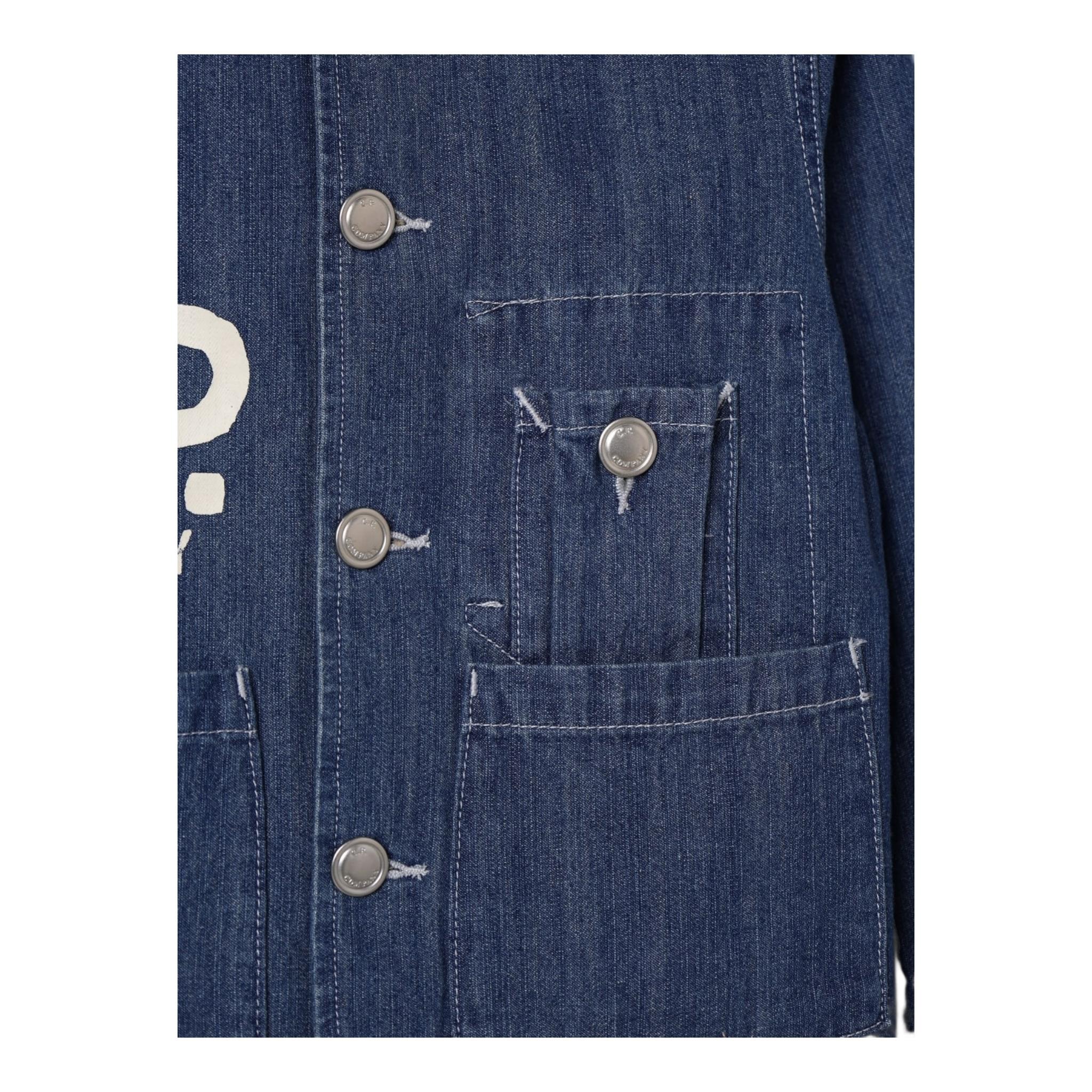 C.P. Company Giubbino Tinta Unita In Denim  per Bambino CUA003X BLU C.P. COMPANY 