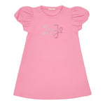 Liu Jo Abito Tinta Unita con Brillantini per Bambina KA5037XX ROSA LIU JO 