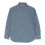 Aspesi Camicia In Denim Tinta Unita Con Bottoni Blu Per Bambino