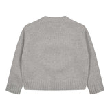 IL GUFO maglia girocollo tinta unita con ricami Grigio per Bambino A24MA455EM220 GRIGIO IL GUFO 