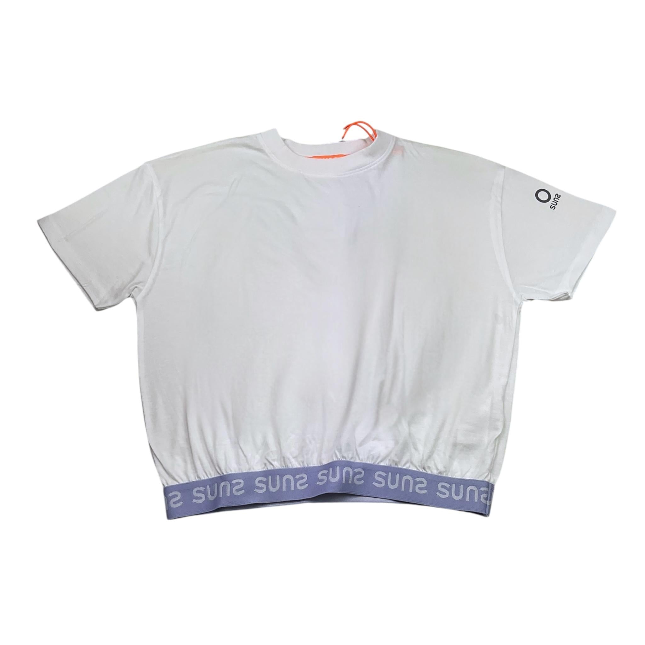 Suns  T-Shirt Tinta Unita con Elastico per Bambina TSS5106D BIANCO SUNS 