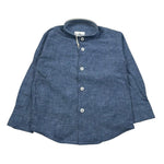 Manuel Ritz Camicia Manica Lunga Tinta Unita Collo Coreano per Neonato MR2493 BLU MANUEL RITZ 