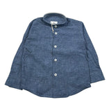 Manuel Ritz Camicia Manica Lunga Tinta Unita Collo Coreano per Neonato MR2493 BLU MANUEL RITZ 