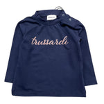 TRUSSARDI leggins modello a zampa tinta unita Blu per Neonata TIA25007LE BLU TRUSSARDI 